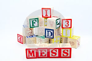 Stacked Alphabet Blocks