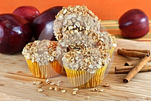 Stacked Apple Bran Muffins