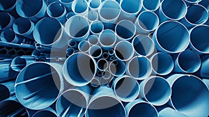A Stack of Industrial Pipes. AI generated