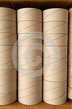 Stacked Cardboard Recycling Boxes In A Pile corrugated box vertical close up stock photo copy space Paper cardboard, corrugated ca