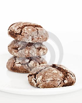 Stacked chocolate cookies