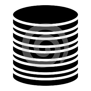 Stacked circles symbol. Archive, webhosting, file-sharing icon