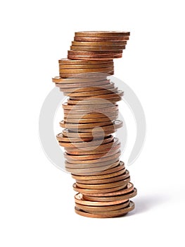 Stacked coins