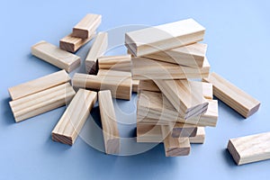 Stacked and Collapsed on Wood Blocks