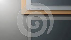 Stacked colored paper sheets on a gray background