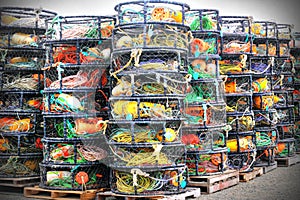 Stacked Crab Pots