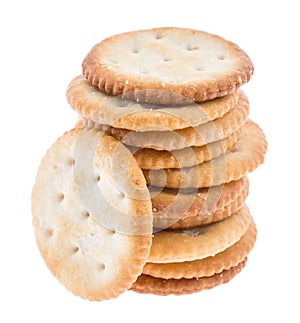 Stacked Crackers on white