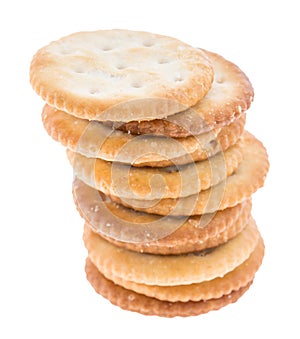 Stacked Crackers on white