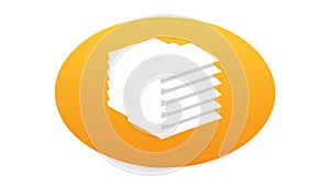 Stacked Documents Icon for Multiple Files Data Management, vector design Generative AI