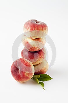 Stacked doughnut peaches