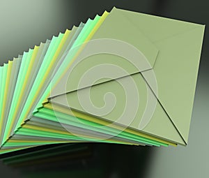 Stacked Envelopes Shows E-mail Symbol Contacting Sending photo