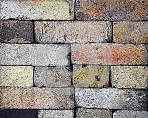 Stacked fireproof bricks background