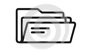 Stacked Folders Icon, Organization and Document Management, vector design Generative AI