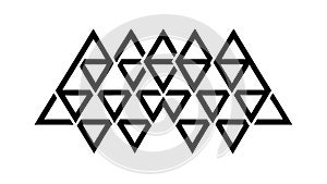 Stacked Geometric Triangle Pattern, Abstract Repeating Design, vector design Generative AI