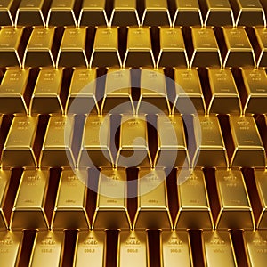 Stacked gold bars