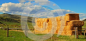 Stacked Hay Bales