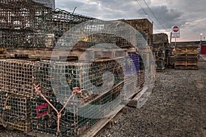 Stacked Lobster Traps