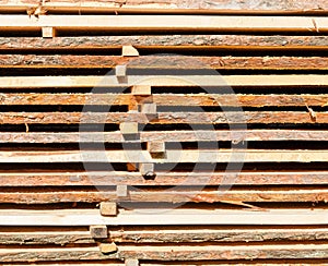 Stacked lumber background