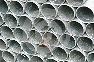 Stacked Metal Pipes