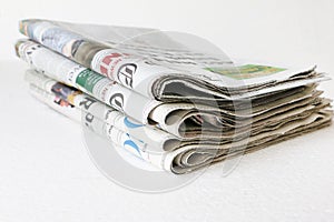 Stacked of Newspaper