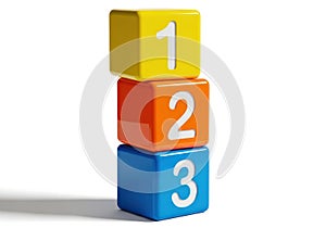 Stacked numbered blocks