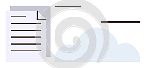 Cloud Document Sharing Concept with Files and Storage Elements