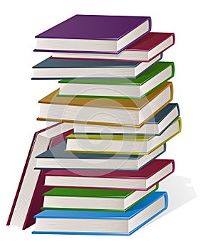 Stacked pile of books