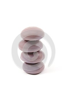 Stacked Purple Serenity Rocks photo