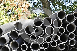 Stacked PVC pipe