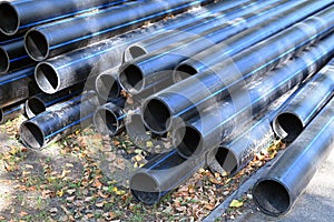 Stacked PVC pipe