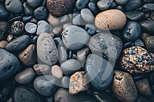 Stacked Rock Formation in a Rocky Landscape