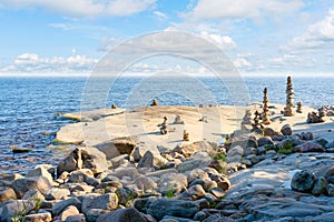 Stacked Rocks balancing, stacking with precision.