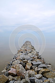 Stacked rocks at the beach