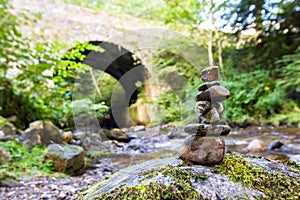 Stacked rocks in the Highlands