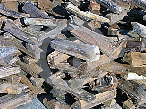 Stacked Seasoned Firewood