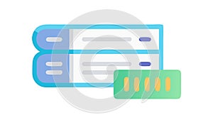 Stacked Servers Icon for Data Storage and Computing, vector design Generative AI