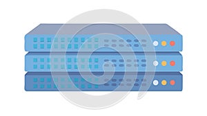 Stacked Servers Icon, Data Storage, IT Infrastructure, Computing, vector design Generative AI