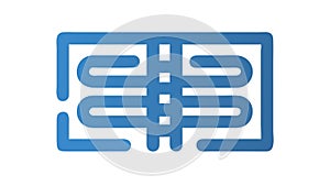 Stacked Servers Rack Icon for Data Center and Hosting, vector design Generative AI photo