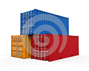 Stacked Shipping Container