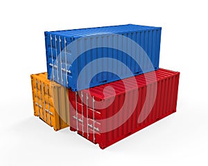 Stacked Shipping Container