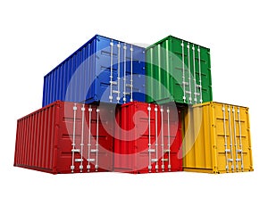 Stacked Shipping Container