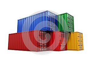 Stacked Shipping Container