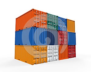 Stacked Shipping Container