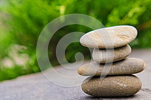 Stacked spa stones