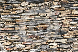 Stacked stone wall background.
