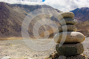 Stacked stones of Ladakh