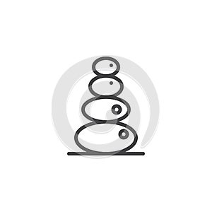 Stacked stones outline icon