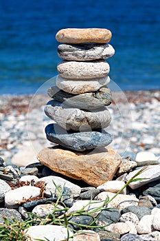 Stacked stones representing balance