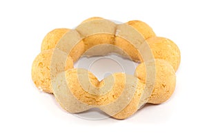 Stacked sugared donuts