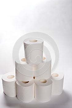 Stacked toilet paper
